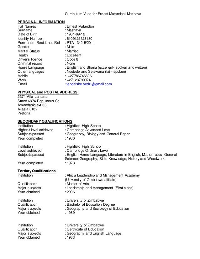 curriculum vitae in setswana language curriculum vitae in setswana language